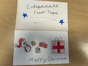 Weihnachtskarten der 4a aus dem Kunstunterricht