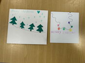 Weihnachtskarten der 4a aus dem Kunstunterricht