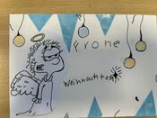 Weihnachtskarten der 4a aus dem Kunstunterricht
