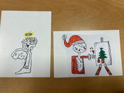 Weihnachtskarten der 4a aus dem Kunstunterricht